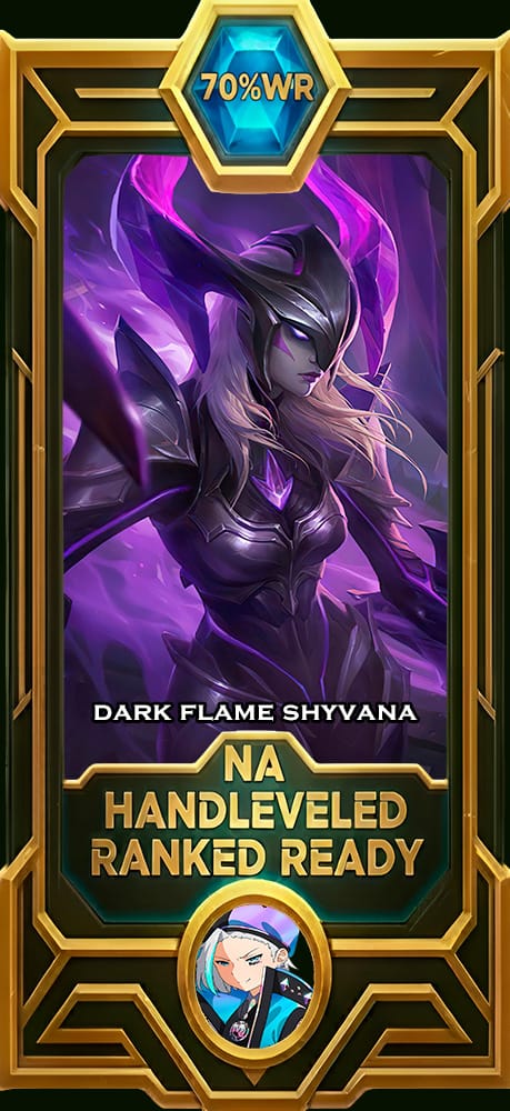 Dark Flame Shyvana LoL smurf account NA 70% win rate — MasterCloneSmurfs