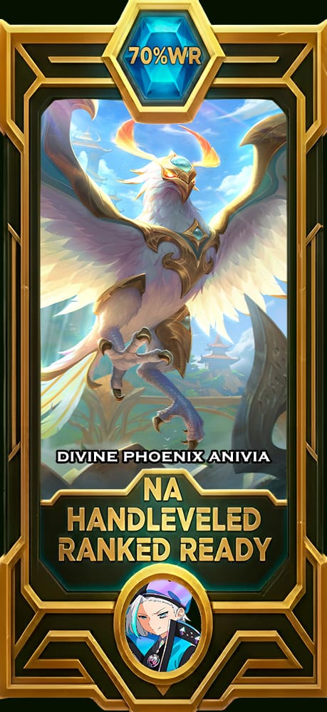 Divine Phoenix Anivia LoL smurf account NA 70% win rate — MasterCloneSmurfs