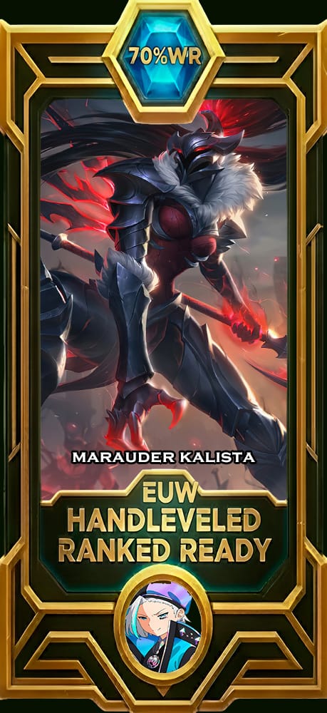 Marauder Kalista LoL smurf account EUW 70% win rate — MasterCloneSmurfs