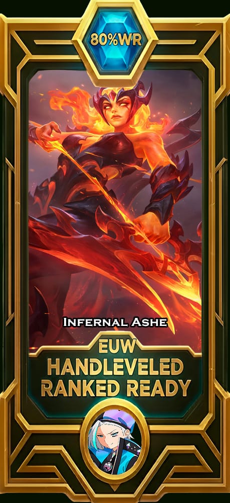 Infernal Ashe LoL smurf account EUW 80% win rate — MasterCloneSmurfs