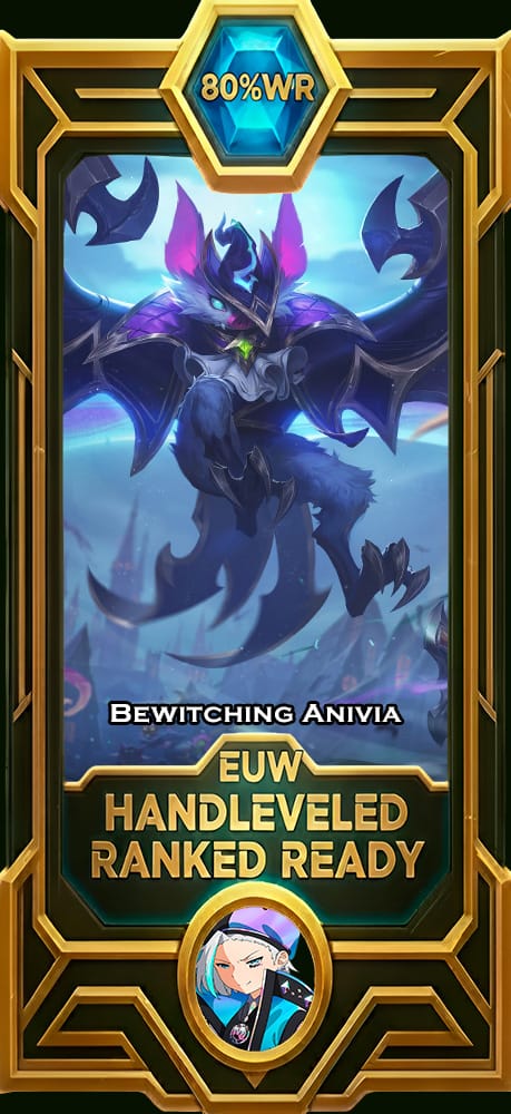 Bewitching Anivia LoL smurf account EUW 80% win rate — MasterCloneSmurfs
