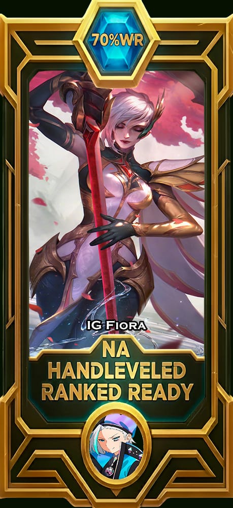 IG Fiora LoL smurf account NA 70% win rate — MasterCloneSmurfs