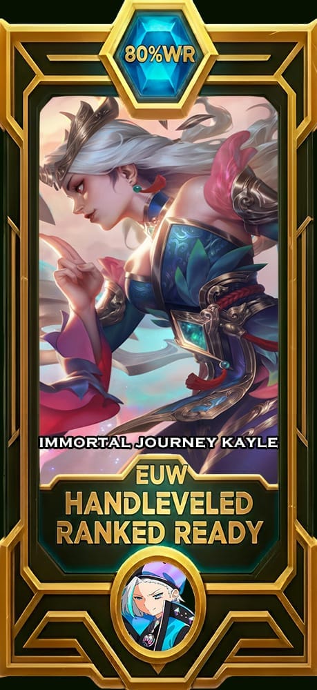 Immortal Journey Kayle LoL smurf account EUW 80% win rate — MasterCloneSmurfs