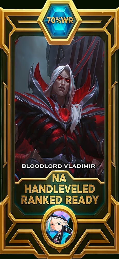 BloodLord Vladimir LoL smurf account NA 70% win rate — MasterCloneSmurfs