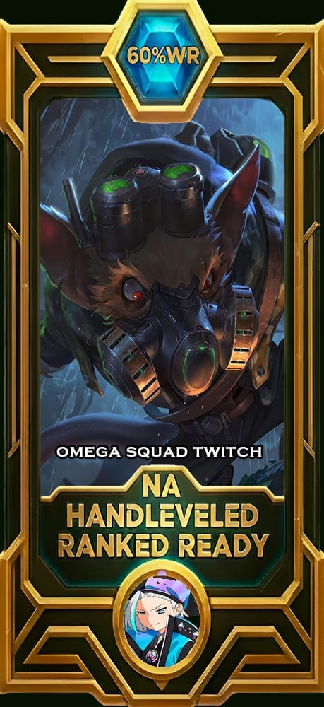 Twitch Omega Squad LoL smurf account NA 60% win rate — MasterCloneSmurfs
