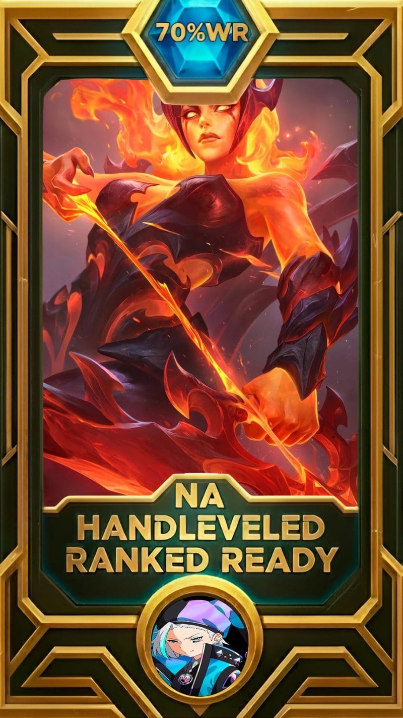 Ashe Infernal LoL smurf account NA 70% win rate — MasterCloneSmurfs