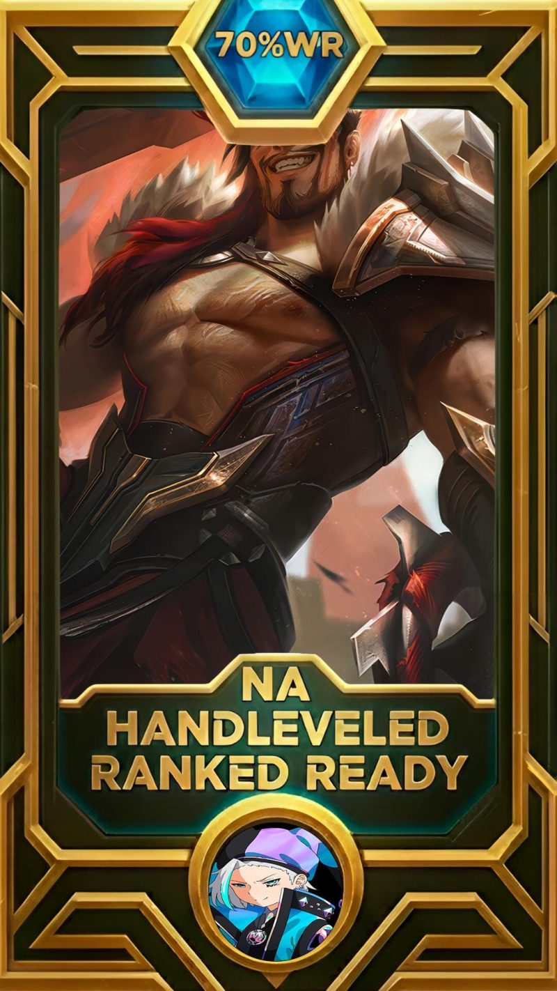 Draven Grand Reckoning LoL smurf account EUW 70% win rate — MasterCloneSmurfs